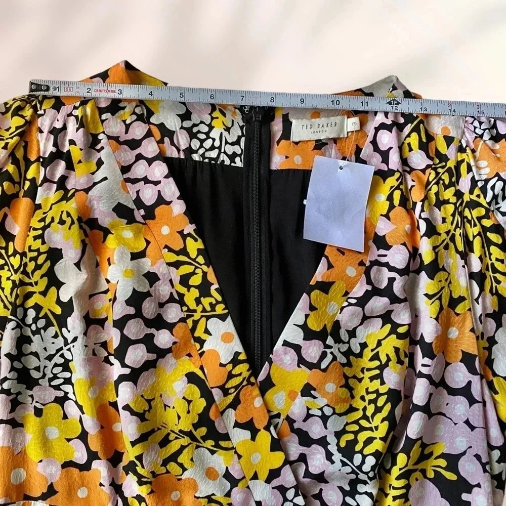 TED BAKER
Safiree floral print cotton blend midi dress Size 3 - Picture 10 of 17